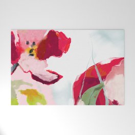 abstract floral bloom Welcome Mat