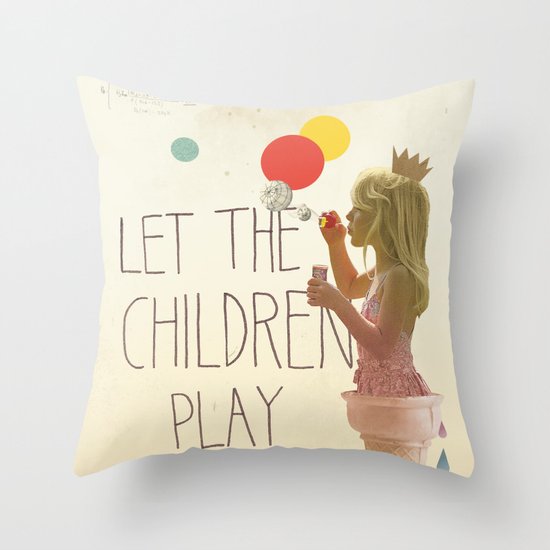 Let the children play Throw Pillow