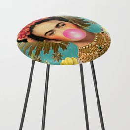 Frida Kahlo Crown & Bubble Gum Counter Stool