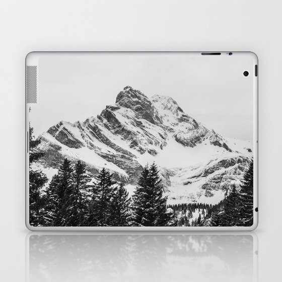 black and white like forest and snow Laptop & iPad Skin