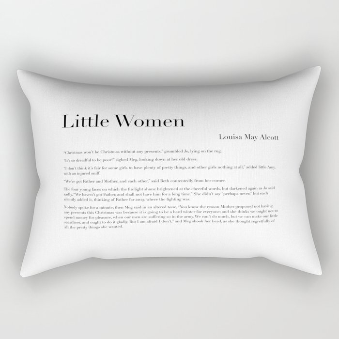 Little Women by Louisa May Alcott Rectangular Pillow