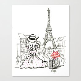 Paris Girl Canvas Print