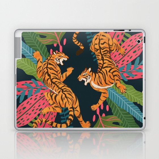 Jungle Cats - Roaring Tigers Laptop & iPad Skin