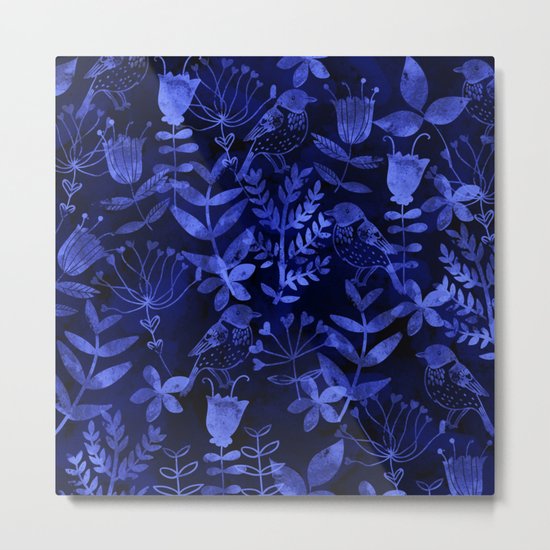 Abstract Botanical Garden Metal Print