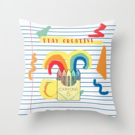 Stay Creative! Throw Pillow