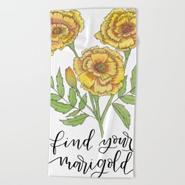 Find Your Marigold Beach Towel
