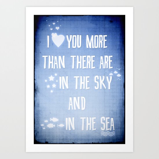 I ♥ you more Art Print
