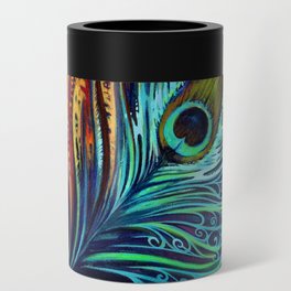 Peacock Feather by Laura Zollar Can Cooler
