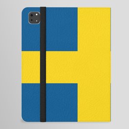 Sweden Flag Print Swedish Country Pride Patriotic Pattern iPad Folio Case