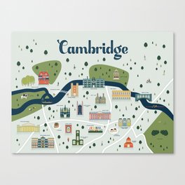 Cambridge Map Canvas Print