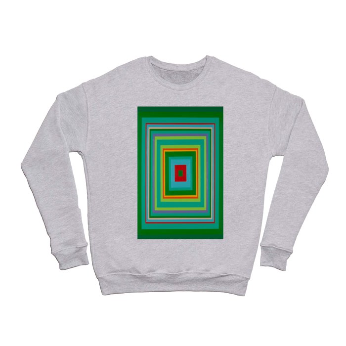 "Pop Ring Green"   Op art Crewneck Sweatshirt