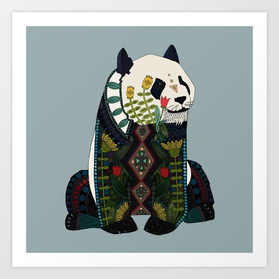 panda silver Art Print
