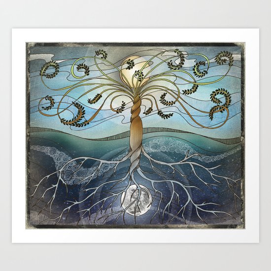 dichotomy of the rotation Art Print