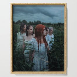 Lost horizon; the stories and visions of girls and women female friends portrait fantasy color photograph / photography Serving Tray