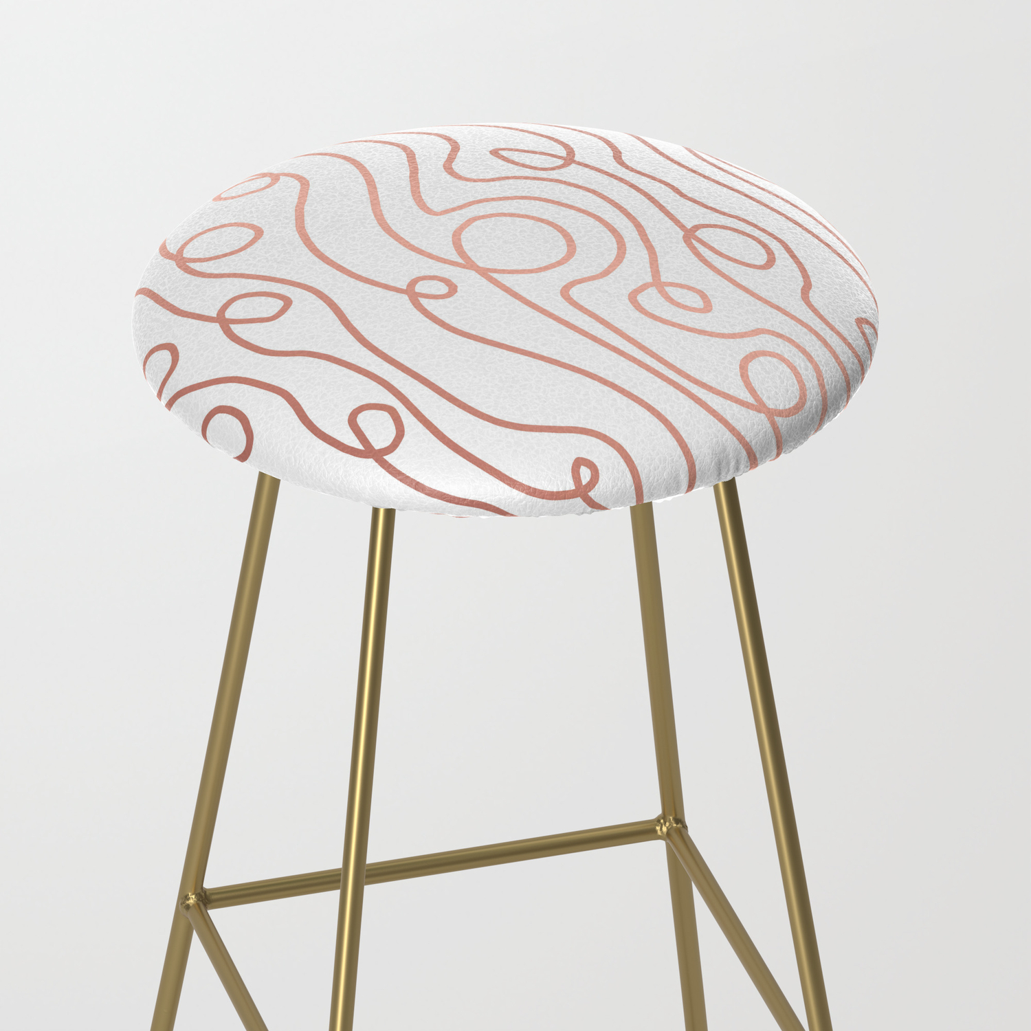 Meander Copper Abstract Painting Pattern Flowing Lines Art And