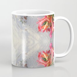 Red Tube Flowers Mandala (4 Corners) Coffee Mug