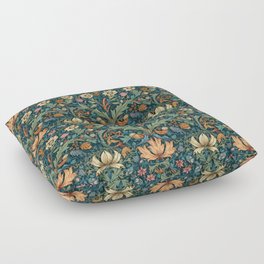 Flowers,vintage flowers,William Morris style,art nouveau  Floor Pillow