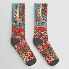Bidjar Antique Kurdish Northwest Persian Rug Print Socks