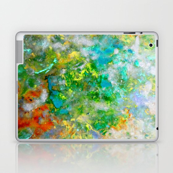 Abstract Art in Color Symphony Green Laptop & iPad Skin