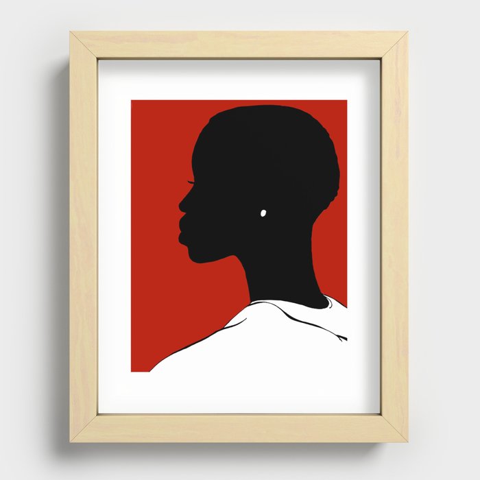 Pearl No. 1 - Red Recessed Framed Print