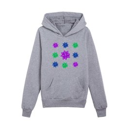 Purple Blue and Green Holiday Gift Bows Kids Pullover Hoodies