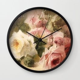 La Vie en Rose Wall Clock