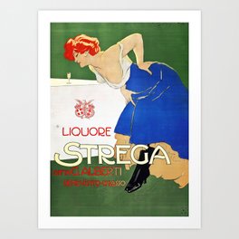Vintage Italian poster - Dudovich - Liquore Strega Art Print