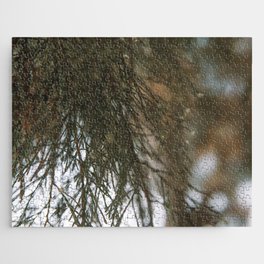 Pine Tree Close up - Nature's Beauty Captured - Dark Green botanical photograph Jigsaw Puzzle