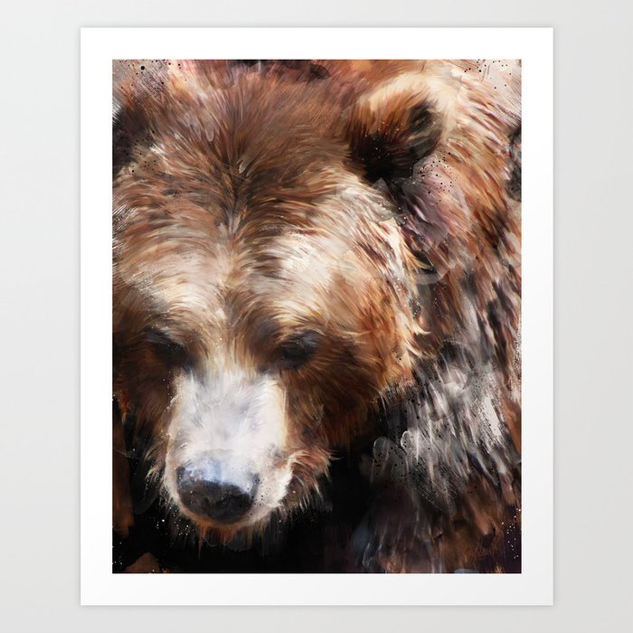 Bear // Gold Art Print