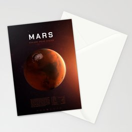 Mars planet. Poster background illustration. Stationery Card
