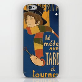 Le Bohemian Doctor Who by Lautrec iPhone Skin