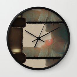 8mm vintage film strip Sunset on the field Wall Clock
