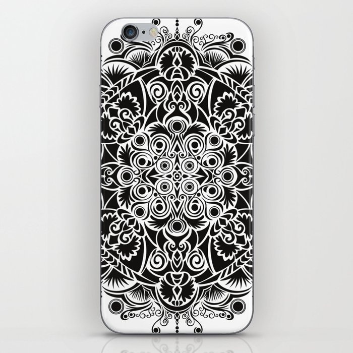 Mandala pattern #33 - dark version iPhone Skin