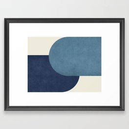 Halfmoon Colorblock - Blue Framed Art Print