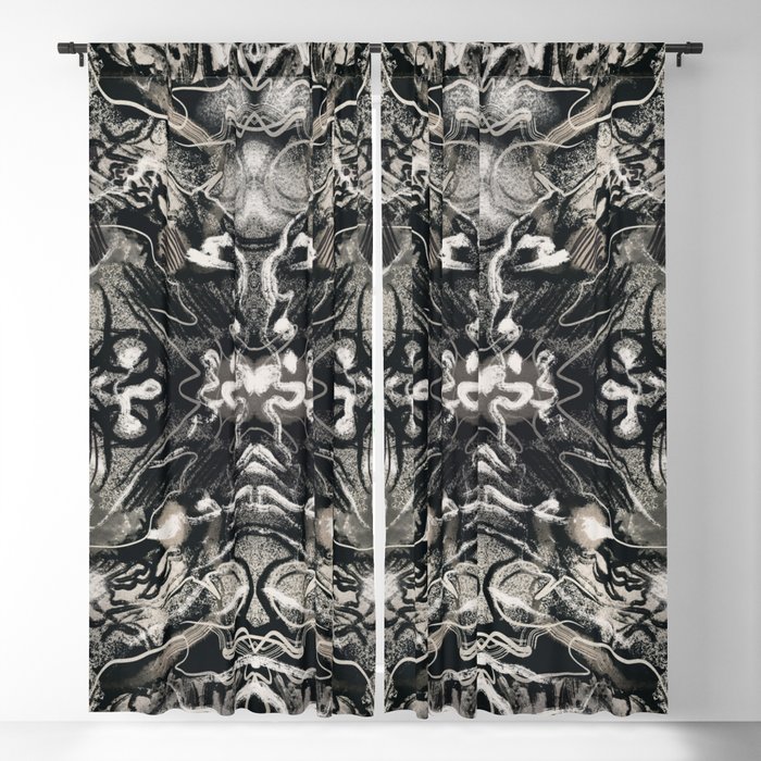 Pattern inspired by Rorschach 003 Blackout Curtain