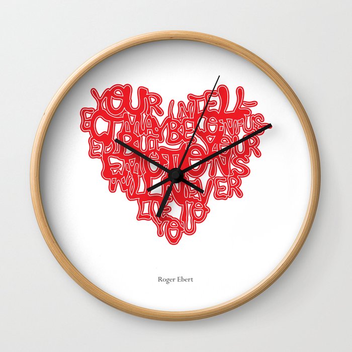 Roger Ebert Quote Wall Clock