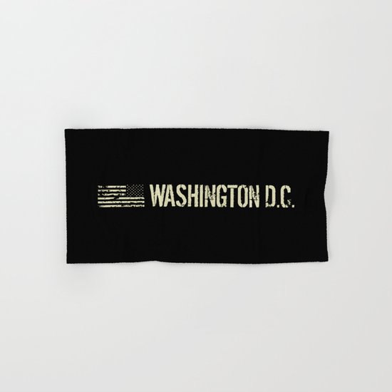 Washington D C Black Flag Hand Bath Towel By Jsdavies Society6