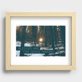 Blessed Are the Sense Makers Recessed Framed Print