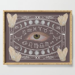 sigils, symbols, and crystals Serving Tray