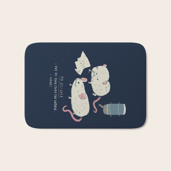 P and B to-do-list Bath Mat