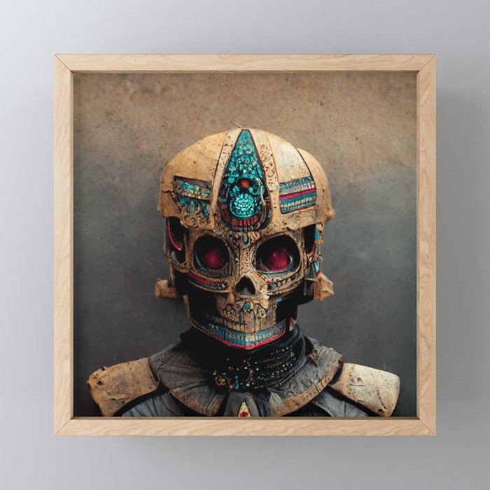 Aztec Warrior Framed Mini Art Print