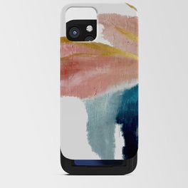 Exhale: a pretty, minimal, acrylic piece in pinks, blues, and gold iPhone Card Case