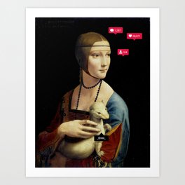 The Lady with an Ermine Influencer Art Print