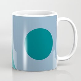 Greenish Blue and Greyish Blue Yin Yang Symbol Mug