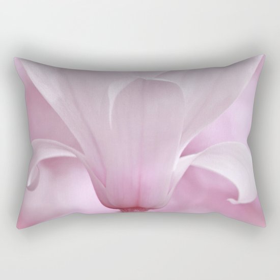 Magnolia flower macro 256 Rectangular Pillow