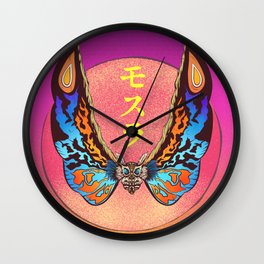 Mothra Wall Clock | Color, Drawing, Kaiju, Poster, Kong, Pink, Kanji, Graphic, Monster, Design 