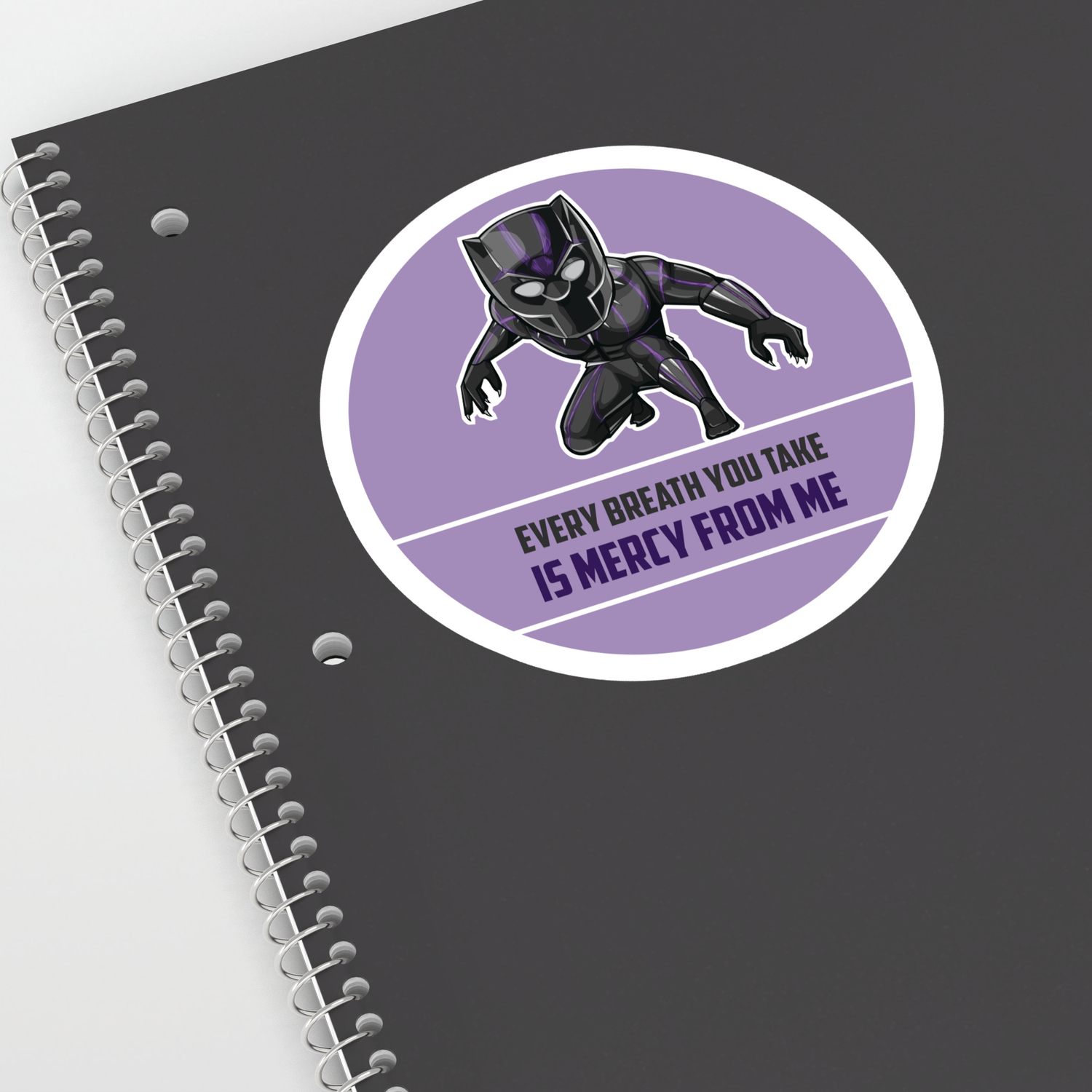 Black Panther Every Breath You Take Is Mercy From Me Sticker By Grandcrest Society6