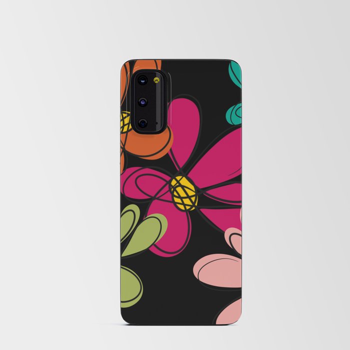 Abstract Art Colorful Flowers Android Card Case