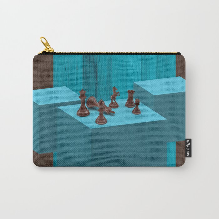3D Chess Pieces Didital Art Carry-All Pouch