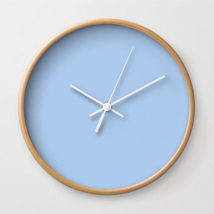 Light French Blue Solid Color Wall Clock